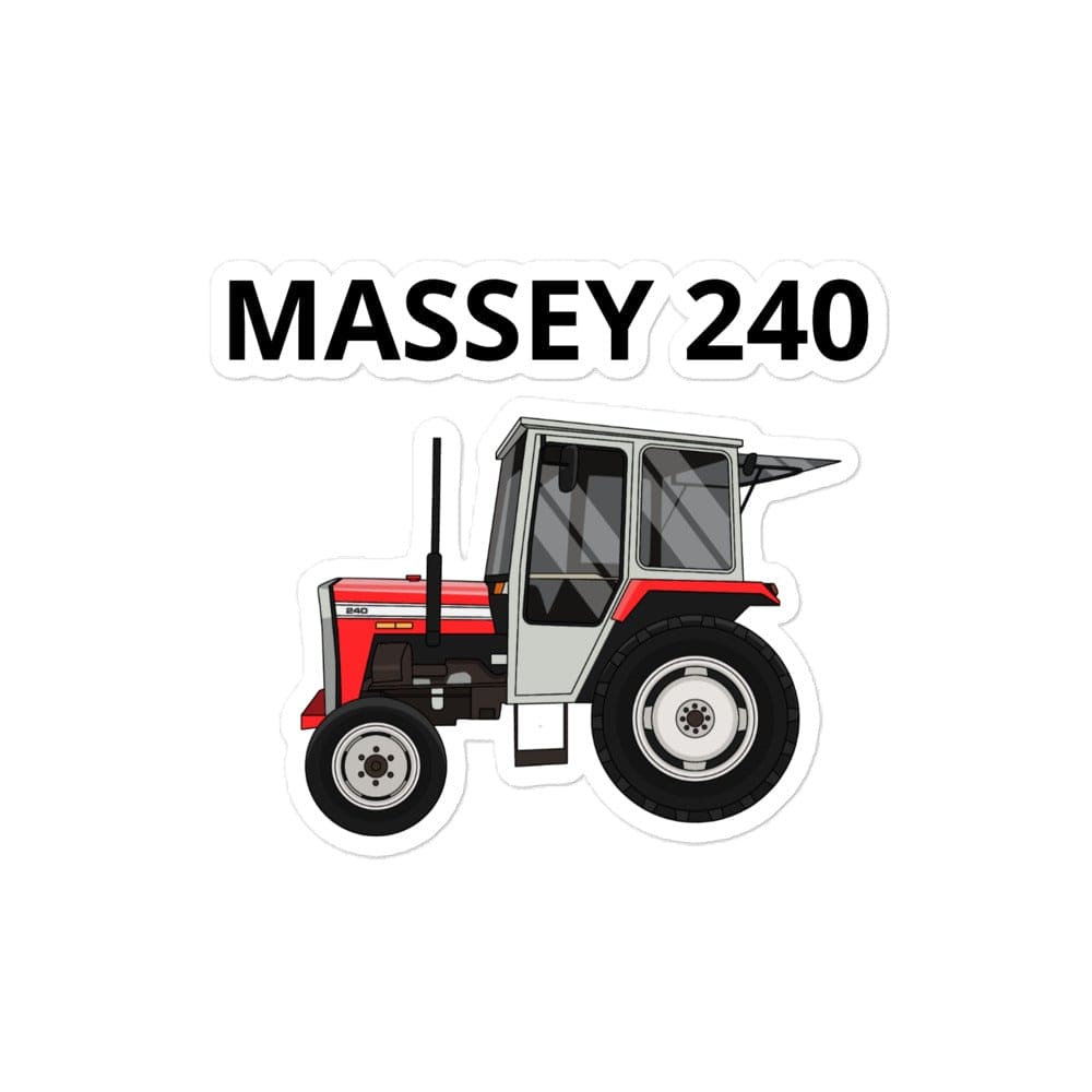 The Farmers Mugs Store 4″×4″ Massey Ferguson 240 Bubble-free stickers Quality Farmers Merch