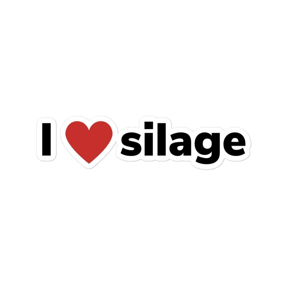 The Farmers Mugs Store 5.5″×5.5″ I Love Silage Bubble-free stickers Quality Farmers Merch