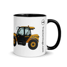 The Farmers Mugs Store Black JCB 532-60 Loadall Mug with Color Inside (2020) Quality Farmers Merch