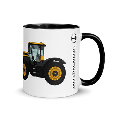 The Farmers Mugs Store Black JCB 8330 Mug with Color Inside Quality Farmers Merch