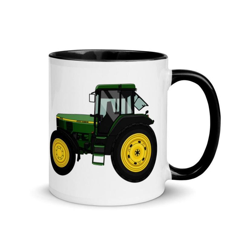 The Farmers Mugs Store Black John Deere 7810 Mug with Color Inside Quality Farmers Merch