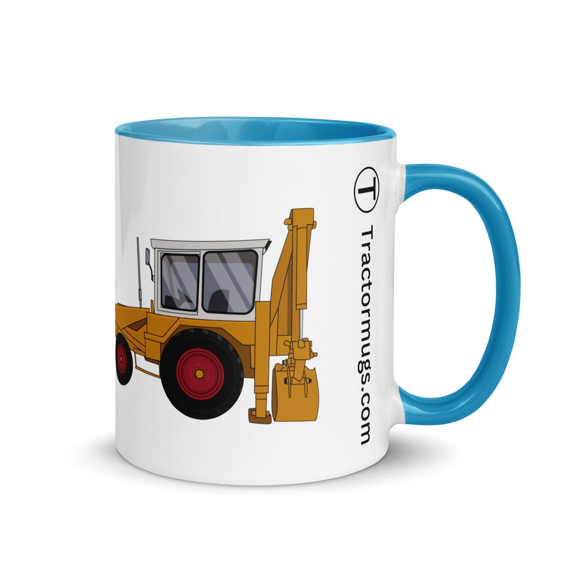 The Farmers Mugs Store Blue JCB 3C Mug with Colour Inside (1975) Quality Farmers Merch