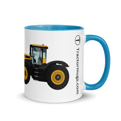 The Farmers Mugs Store Blue JCB 8330 Mug with Color Inside Quality Farmers Merch