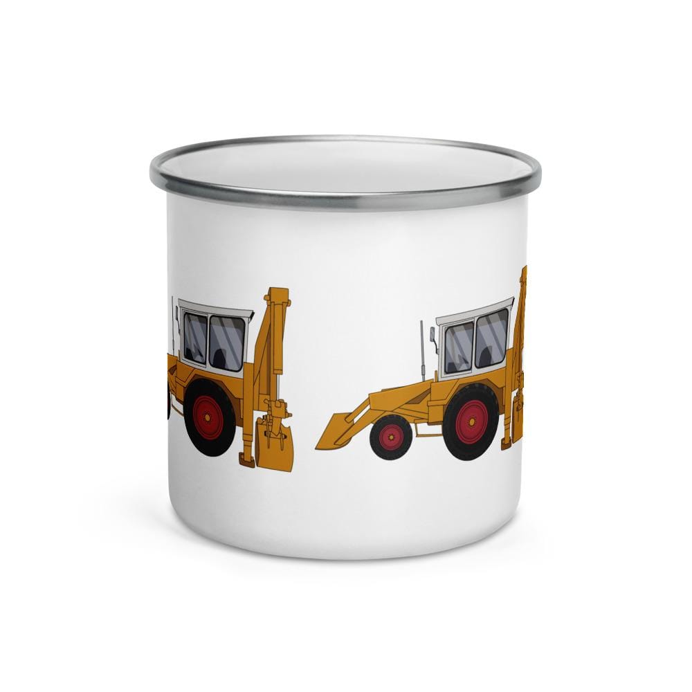 The Farmers Mugs Store JCB 3C Enamel Mug (1975) Quality Farmers Merch