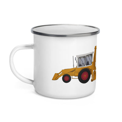 The Farmers Mugs Store JCB 3C Enamel Mug (1975) Quality Farmers Merch