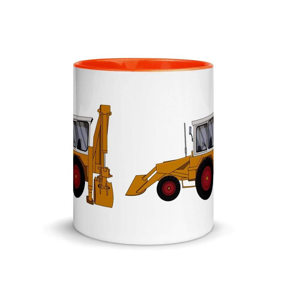 The Farmers Mugs Store JCB 3C Mug with Colour Inside (1975) Quality Farmers Merch