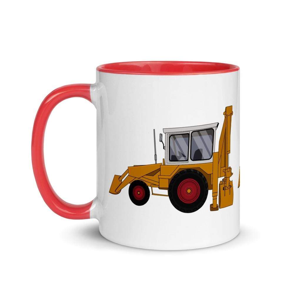 The Farmers Mugs Store JCB 3C Mug with Colour Inside (1975) Quality Farmers Merch