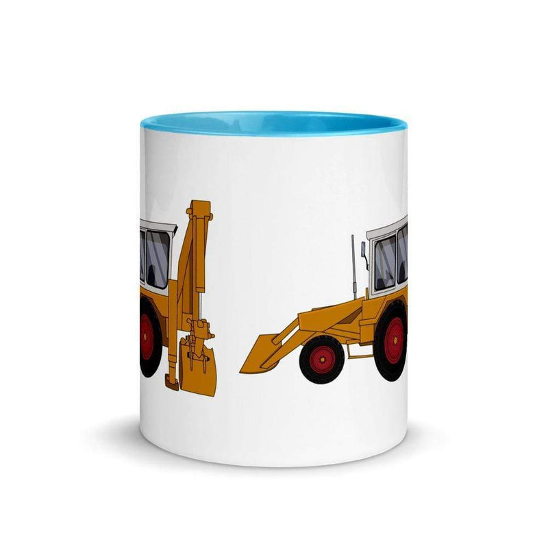 The Farmers Mugs Store JCB 3C Mug with Colour Inside (1975) Quality Farmers Merch