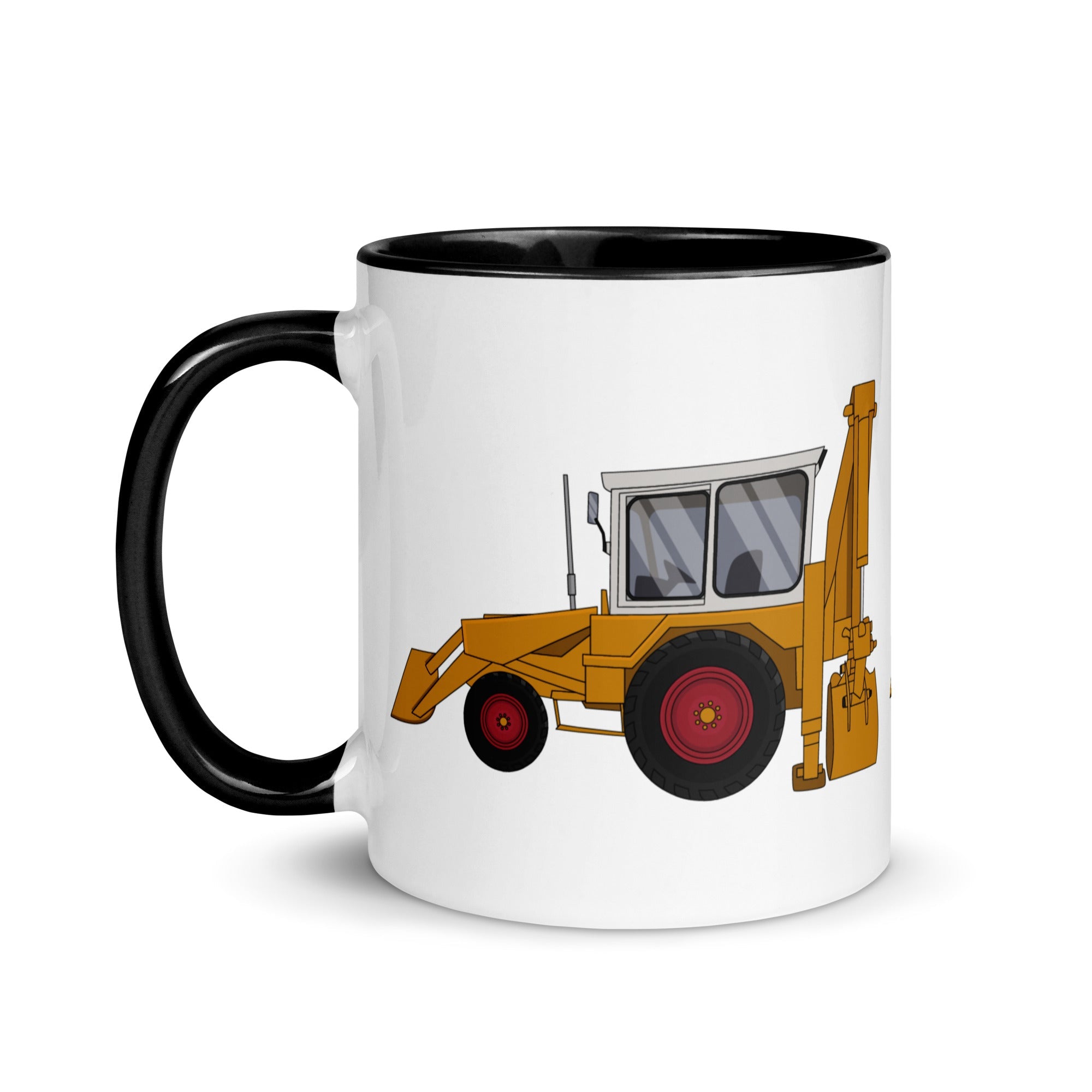 The Farmers Mugs Store JCB 3C Mug with Colour Inside (1975) Quality Farmers Merch