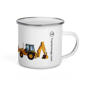JCB 3CX Turbo Enamel Mug — design detail