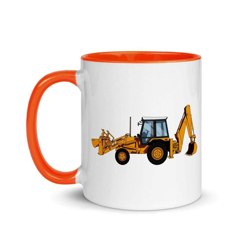 The Farmers Mugs Store JCB 3cx Turbo Mug with Color Inside (1990) Quality Farmers Merch