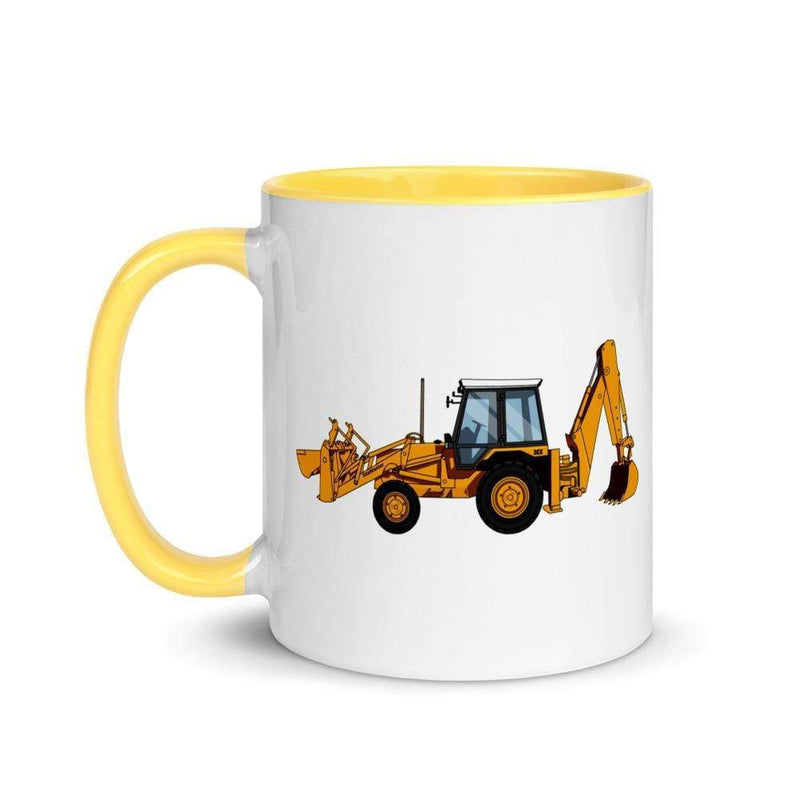 The Farmers Mugs Store JCB 3cx Turbo Mug with Color Inside (1990) Quality Farmers Merch