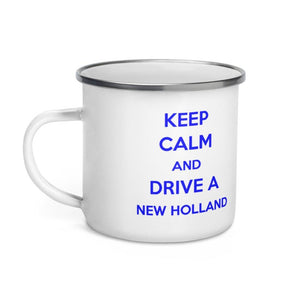 Keep Calm New Holland Enamel Mug — design detail