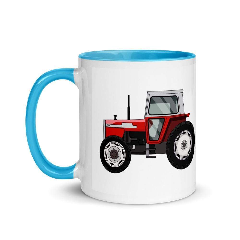 The Farmers Mugs Store Massey Ferguson 590 Mug with Color Inside Quality Farmers Merch