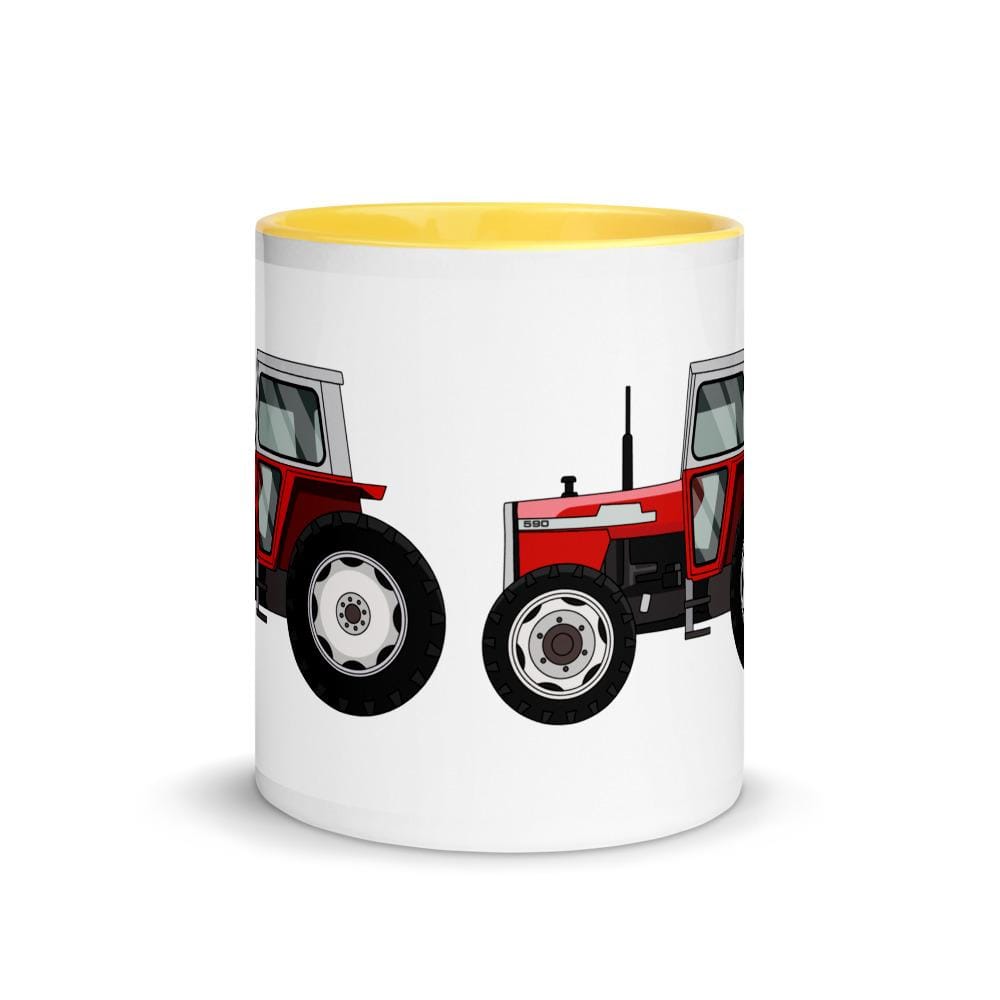 The Farmers Mugs Store Massey Ferguson 590 Mug with Color Inside Quality Farmers Merch