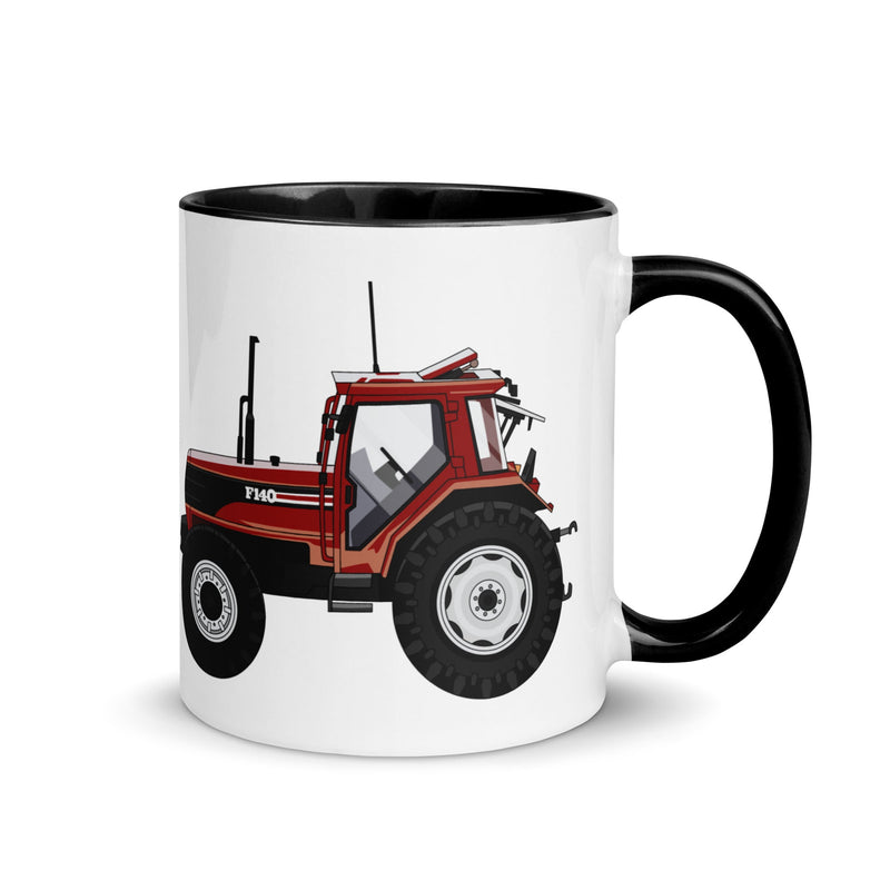 The Farmers Mugs Store Mug Black FIAT F140 Turbo Mug with Color Inside Quality Farmers Merch