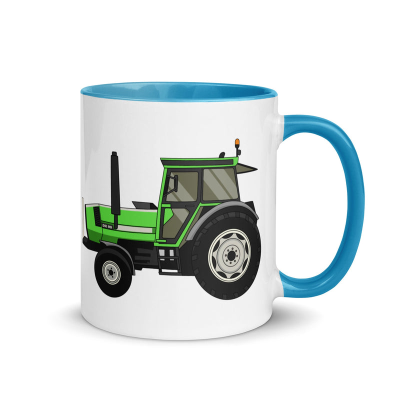 The Farmers Mugs Store Mug Blue Deutz DX 90 Mug with Color Inside Quality Farmers Merch