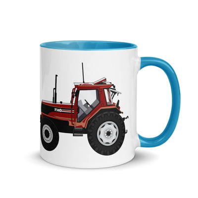 The Farmers Mugs Store Mug Blue FIAT F140 Turbo Mug with Color Inside Quality Farmers Merch