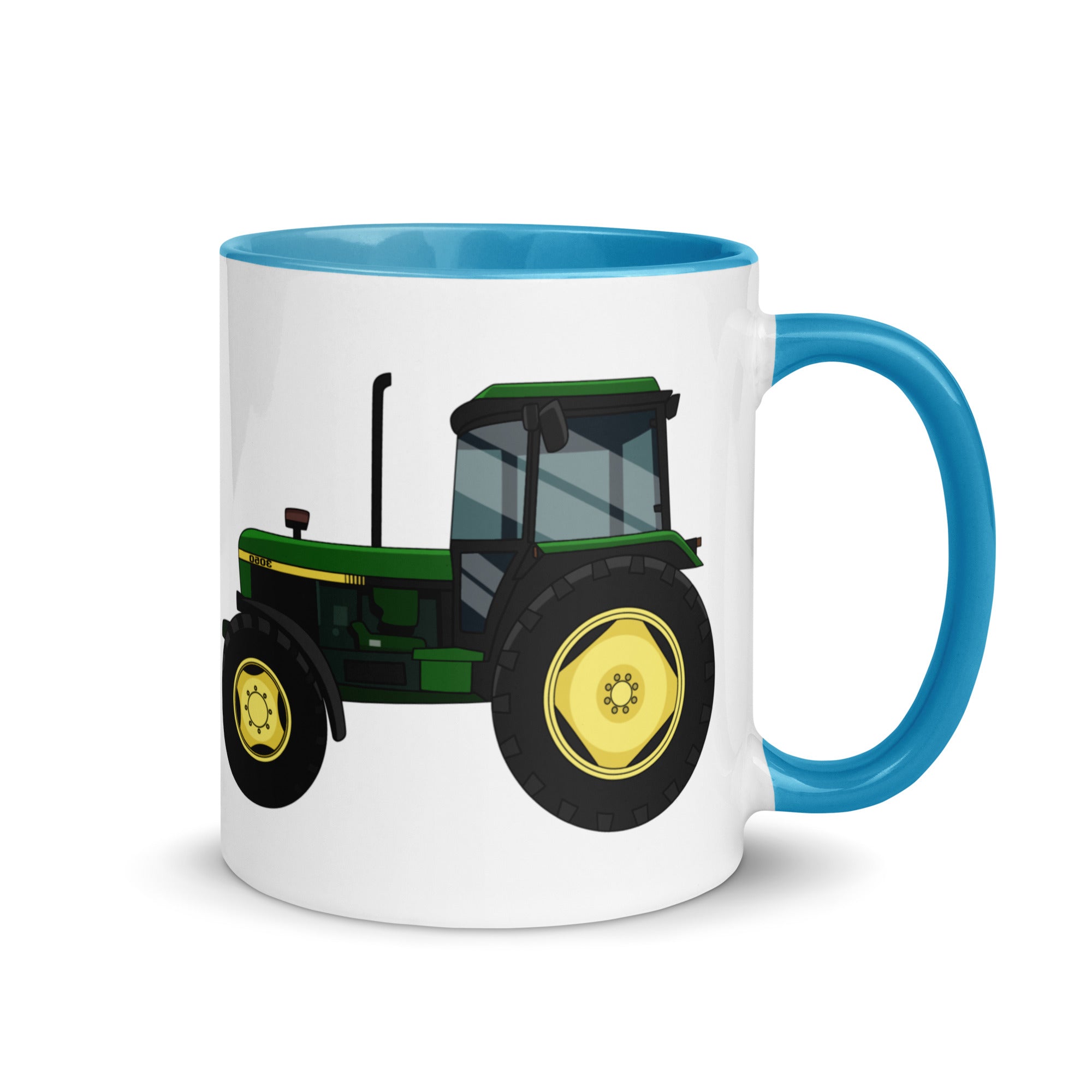 The Farmers Mugs Store Mug Blue John Deere 3050 4WD Mug with Color Inside Quality Farmers Merch