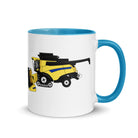 The Farmers Mugs Store Mug Blue New Holland CR Combine Mug with Color Inside Quality Farmers Merch