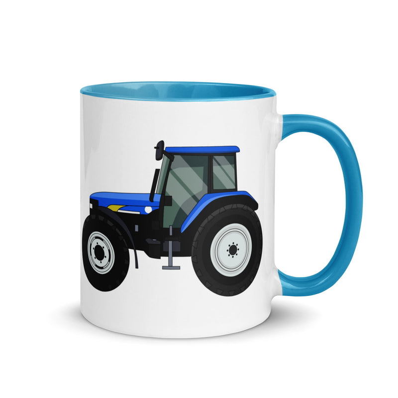 The Farmers Mugs Store Mug Blue New Holland TM 140 Mug with Color Inside Quality Farmers Merch