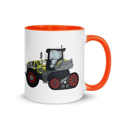 The Farmers Mugs Store Mug Orange Claas Axion 900 Terra Trac Mug with Color Inside Quality Farmers Merch