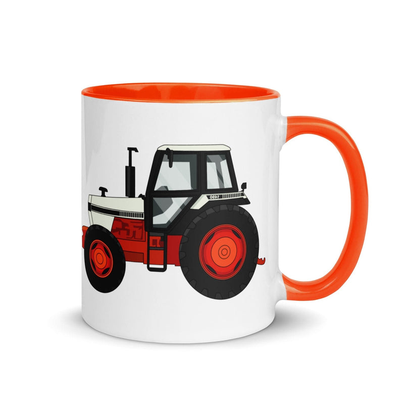 The Farmers Mugs Store Mug Orange David Brown 1490 4WD Mug with Color Inside Quality Farmers Merch
