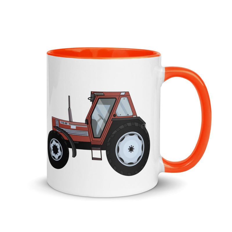The Farmers Mugs Store Mug Orange FIAT 110-90 Mug with Color Inside Quality Farmers Merch