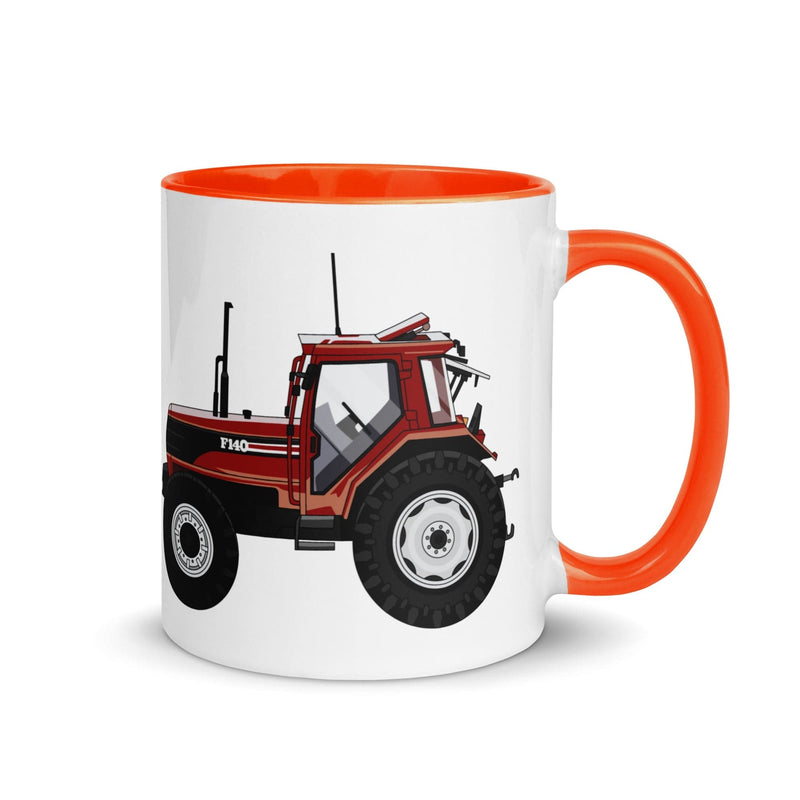 The Farmers Mugs Store Mug Orange FIAT F140 Turbo Mug with Color Inside Quality Farmers Merch