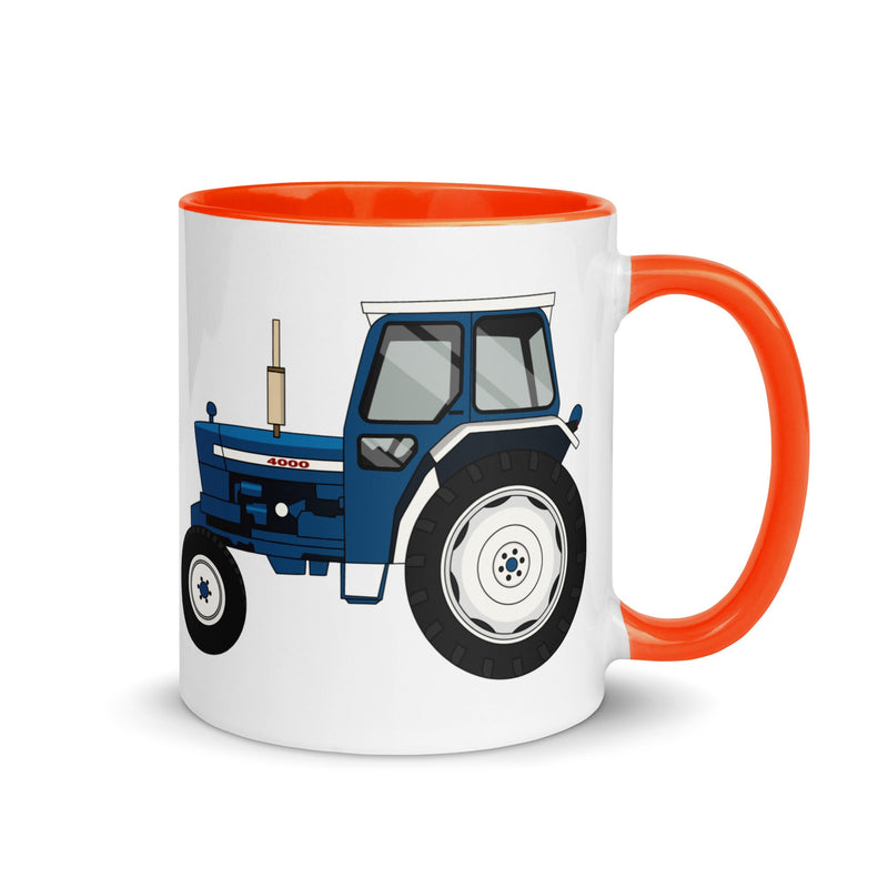The Farmers Mugs Store Mug Orange Ford 4000 Mug with Color Inside Quality Farmers Merch