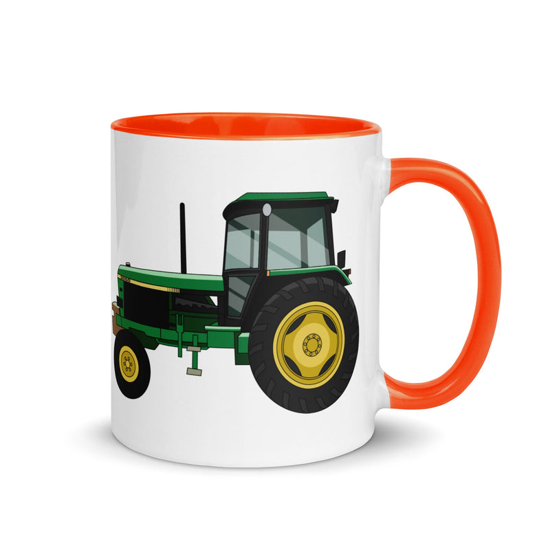 The Farmers Mugs Store Mug Orange John Deere 3050 2WD Mug with Color Inside Quality Farmers Merch