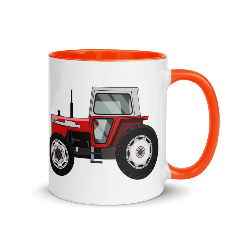 The Farmers Mugs Store Mug Orange Massey Ferguson 590 Mug with Color Inside Quality Farmers Merch