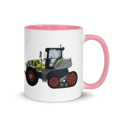 The Farmers Mugs Store Mug Pink Claas Axion 900 Terra Trac Mug with Color Inside Quality Farmers Merch