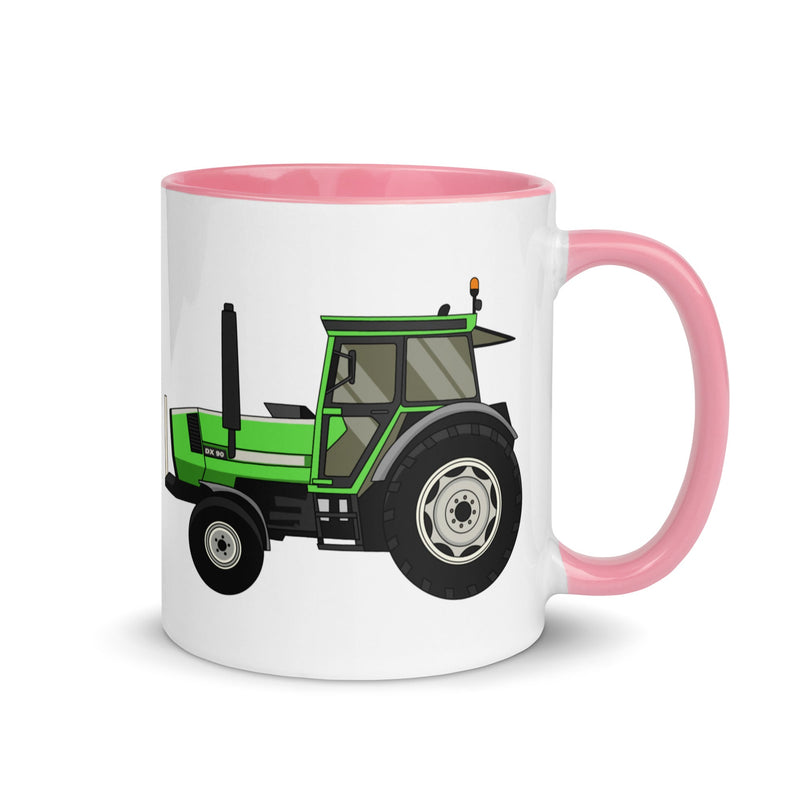 The Farmers Mugs Store Mug Pink Deutz DX 90 Mug with Color Inside Quality Farmers Merch