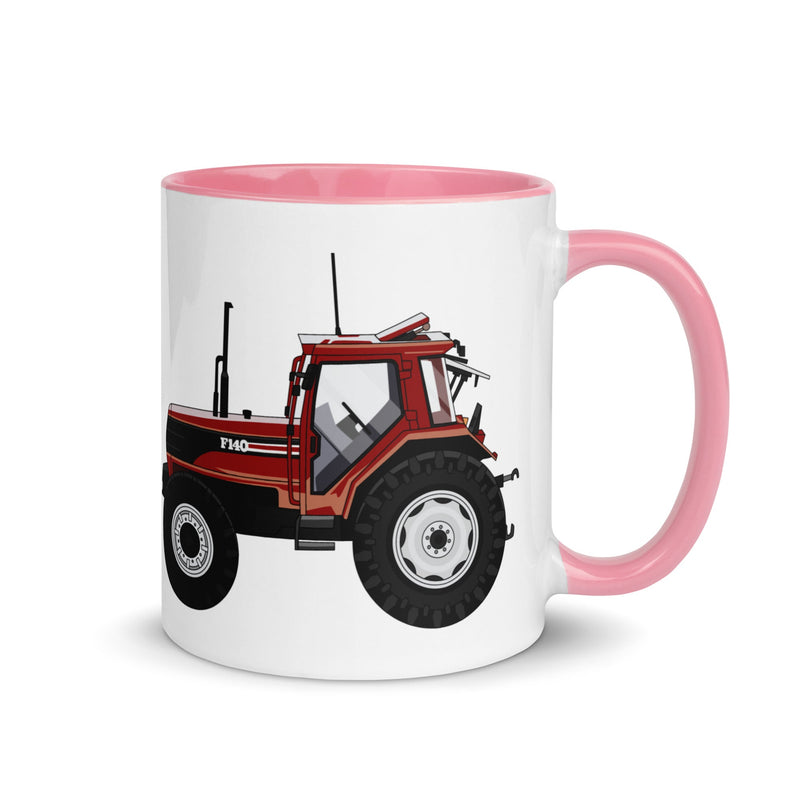 The Farmers Mugs Store Mug Pink FIAT F140 Turbo Mug with Color Inside Quality Farmers Merch