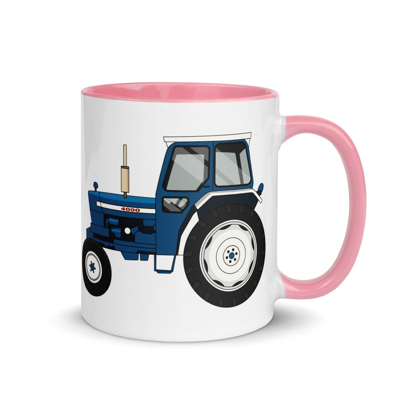 The Farmers Mugs Store Mug Pink Ford 4000 Mug with Color Inside Quality Farmers Merch