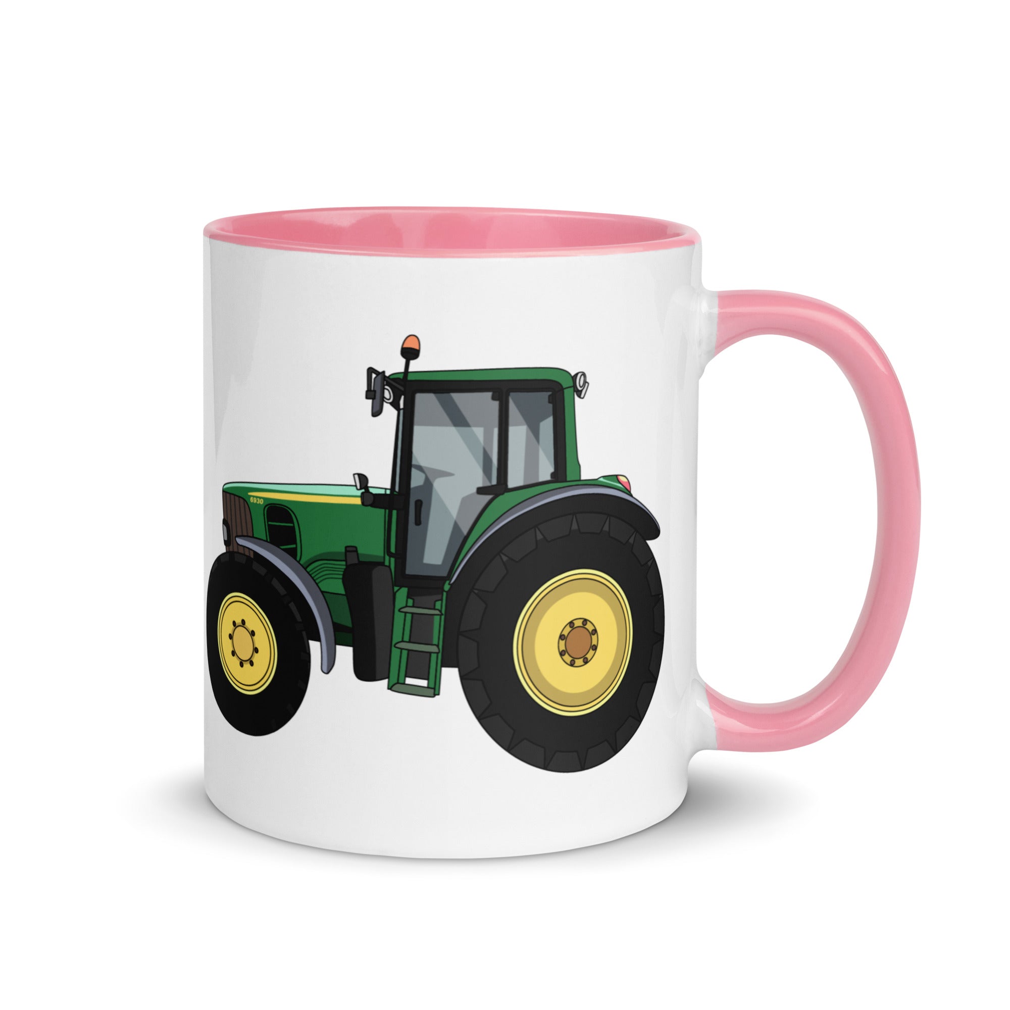 The Farmers Mugs Store Mug Pink John Deere 6930 Mug with Color Inside Quality Farmers Merch