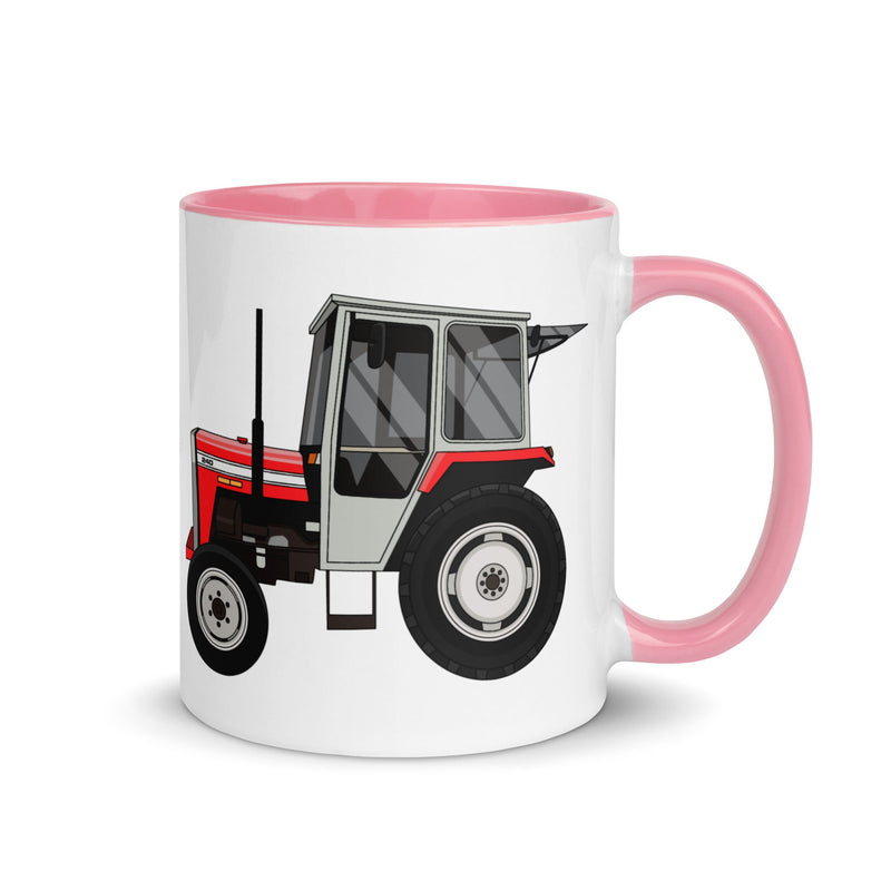 The Farmers Mugs Store Mug Pink Massey Ferguson 240 Mug with Color Inside Quality Farmers Merch