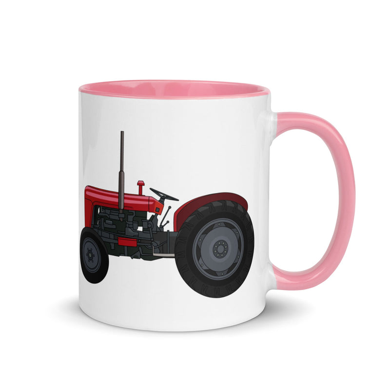 The Farmers Mugs Store Mug Pink Massey Ferguson 35X Mug with Color Inside Quality Farmers Merch