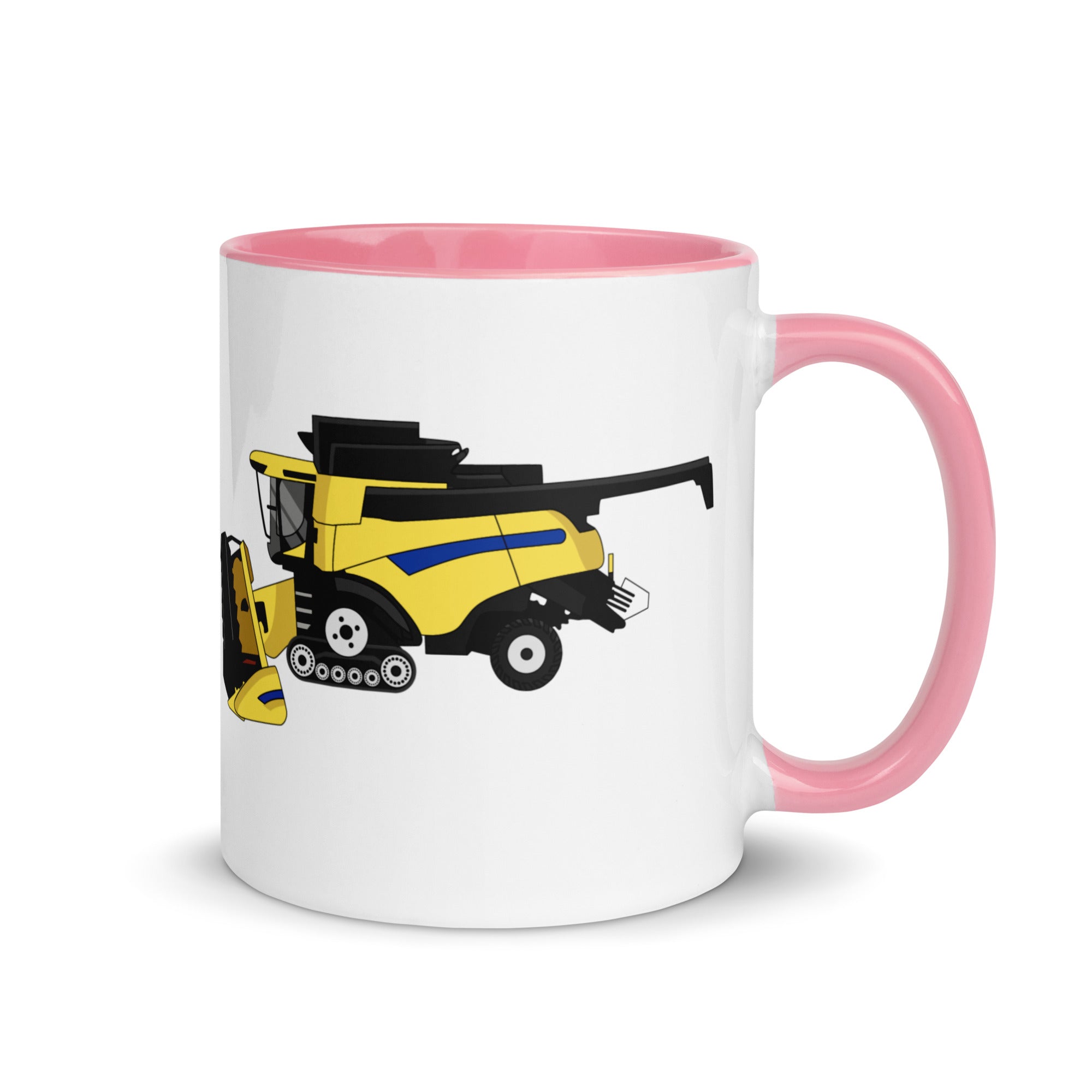 The Farmers Mugs Store Mug Pink New Holland CR Combine Mug with Color Inside Quality Farmers Merch