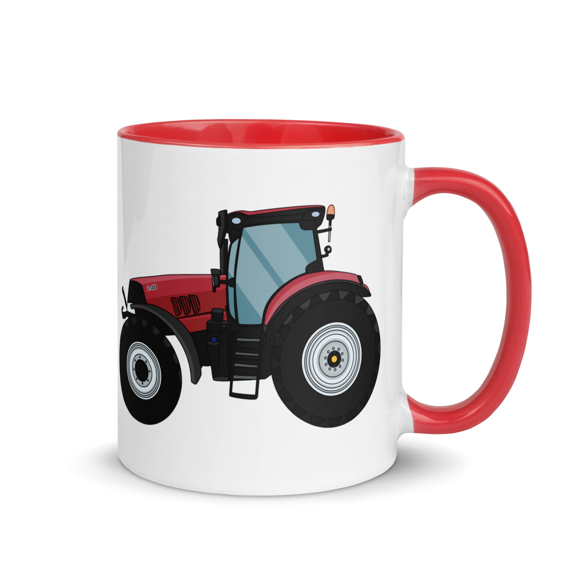 The Farmers Mugs Store Mug Red Case 240 PUMA Mug with Color Inside Quality Farmers Merch