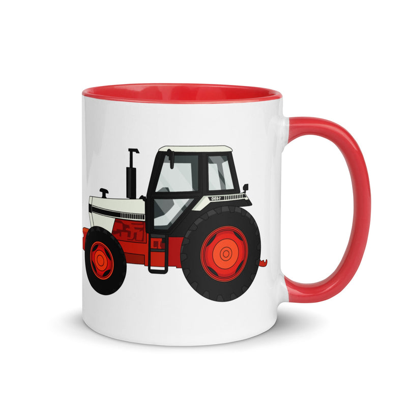 The Farmers Mugs Store Mug Red David Brown 1490 4WD Mug with Color Inside Quality Farmers Merch