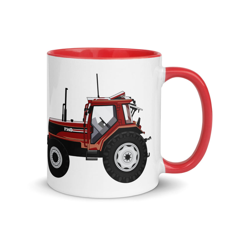 The Farmers Mugs Store Mug Red FIAT F140 Turbo Mug with Color Inside Quality Farmers Merch