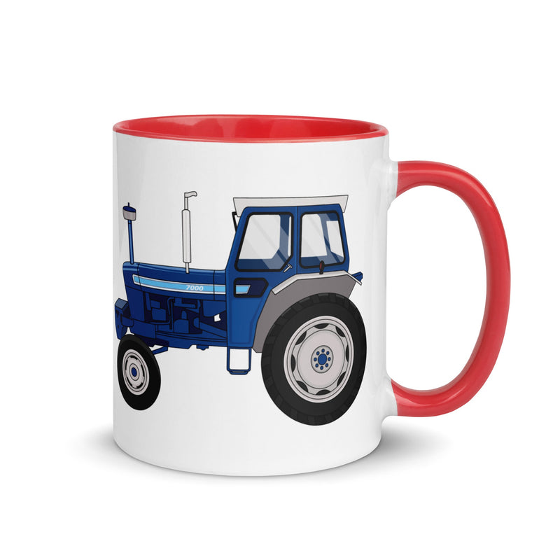 The Farmers Mugs Store Mug Red Ford 7000 Mug with Color Inside Quality Farmers Merch