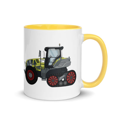 The Farmers Mugs Store Mug Yellow Claas Axion 900 Terra Trac Mug with Color Inside Quality Farmers Merch