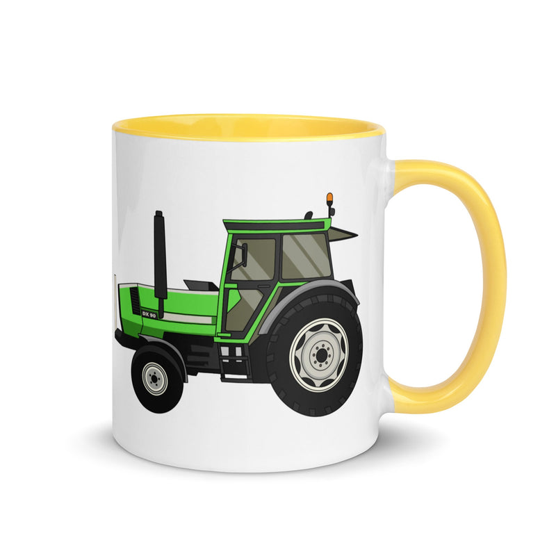 The Farmers Mugs Store Mug Yellow Deutz DX 90 Mug with Color Inside Quality Farmers Merch