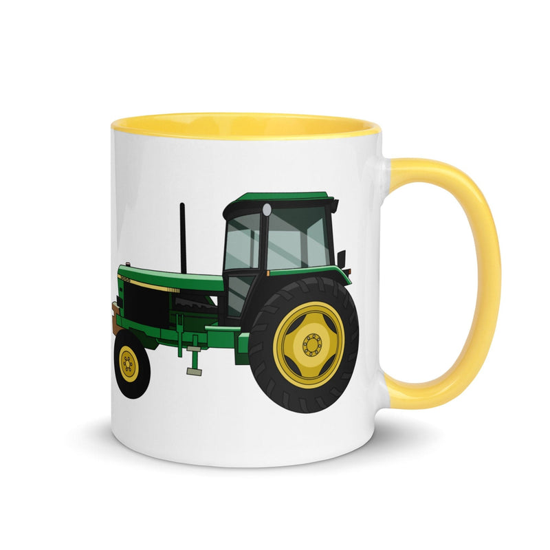 The Farmers Mugs Store Mug Yellow John Deere 3050 2WD Mug with Color Inside Quality Farmers Merch