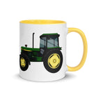 The Farmers Mugs Store Mug Yellow John Deere 3050 4WD Mug with Color Inside Quality Farmers Merch