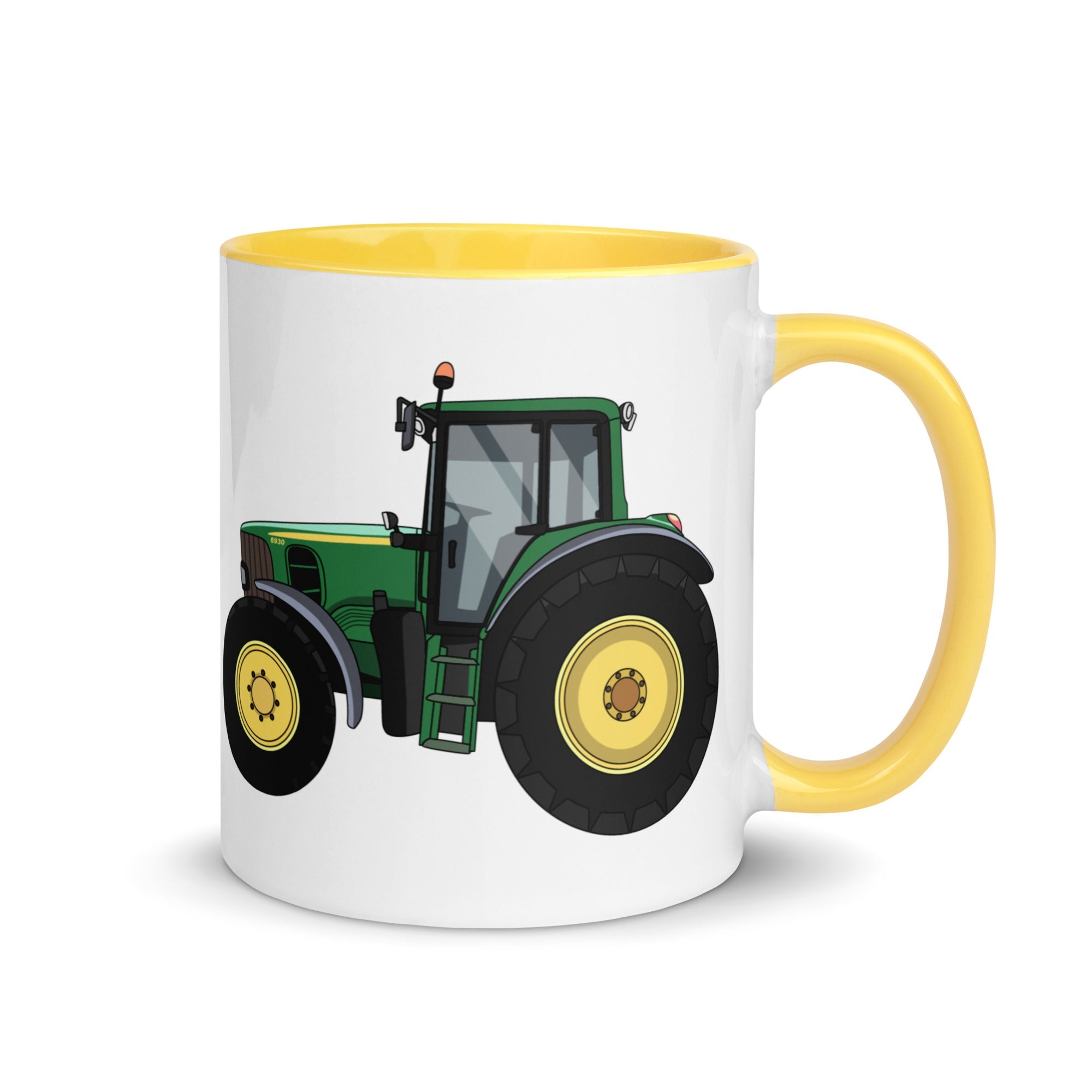 The Farmers Mugs Store Mug Yellow John Deere 6930 Mug with Color Inside Quality Farmers Merch