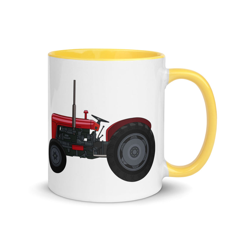 The Farmers Mugs Store Mug Yellow Massey Ferguson 35X Mug with Color Inside Quality Farmers Merch